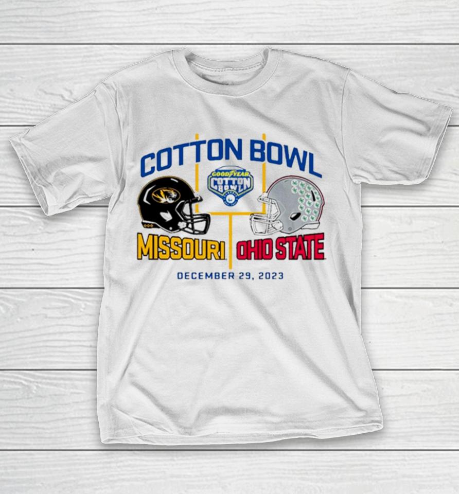Goodyear Cotton Bowl 2023 Missouri Tigers Vs Ohio State Buckeyes Dec 29 2023 Ornamentshirts T-Shirt