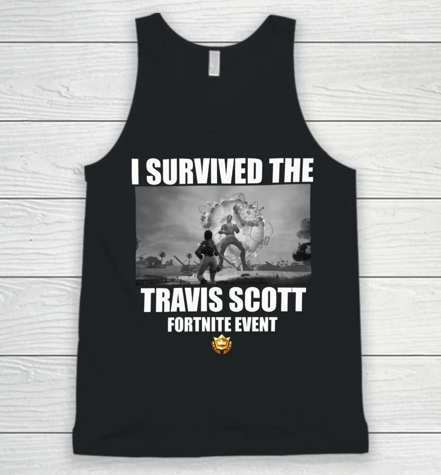 Goofyahhtees Merch I Survived The Travis Scott Fortnite Event Unisex Tank Top