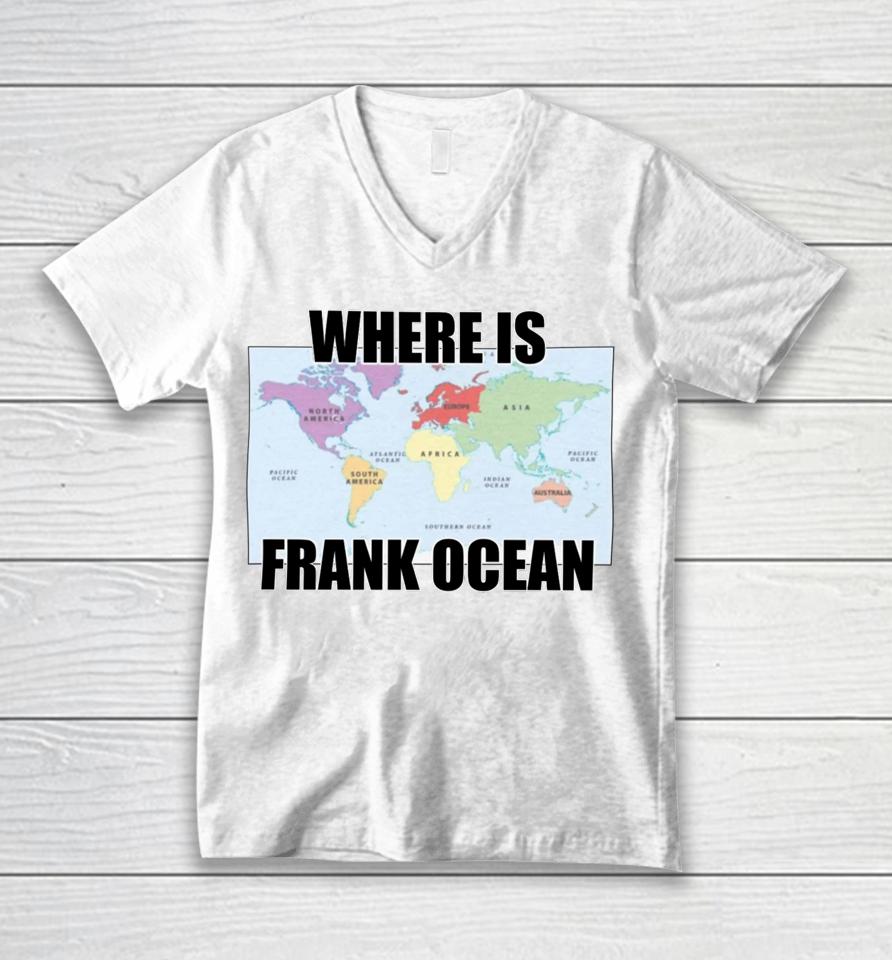 Goofyahhtees Merch Where Is Frank Ocean Unisex V-Neck T-Shirt