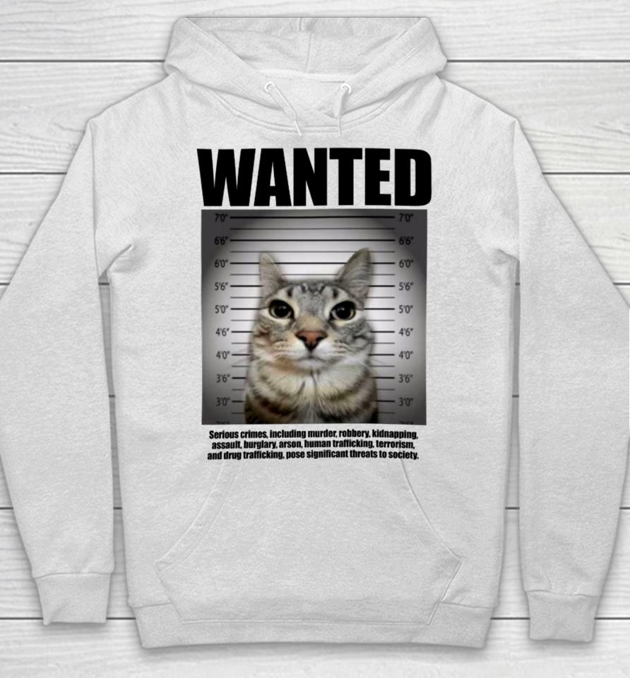Goofyahhtees Wanted Serious Crimes Including Murder Robbery Kidnapping Assault Cat Hoodie