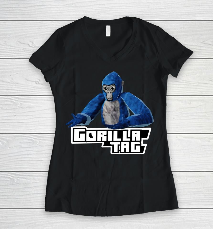 Gorilla Tag Shirt, Gorilla Tag Merch Monke Boys Gifts Women V-Neck T-Shirt