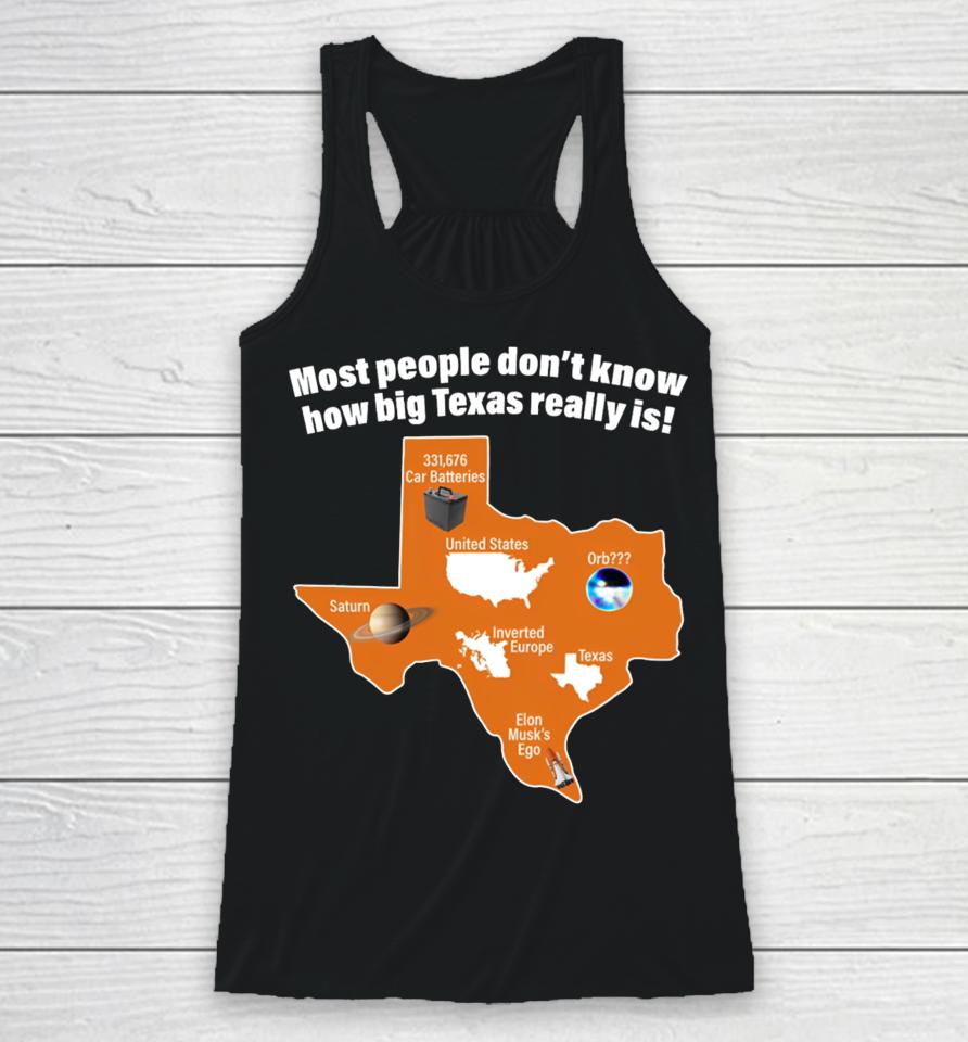 Got Funny Most People Don't Know How Big Texas Really Is Racerback Tank