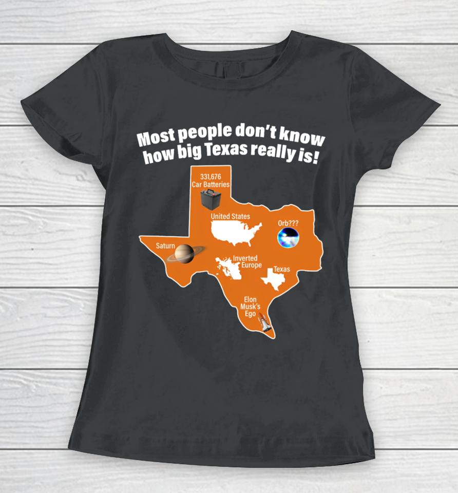 Got Funny Most People Don't Know How Big Texas Really Is Women T-Shirt