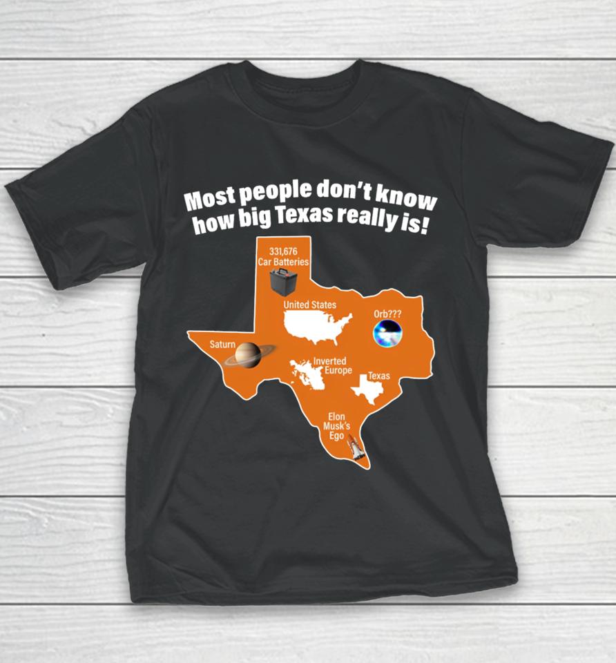 Got Funny Most People Don't Know How Big Texas Really Is Youth T-Shirt