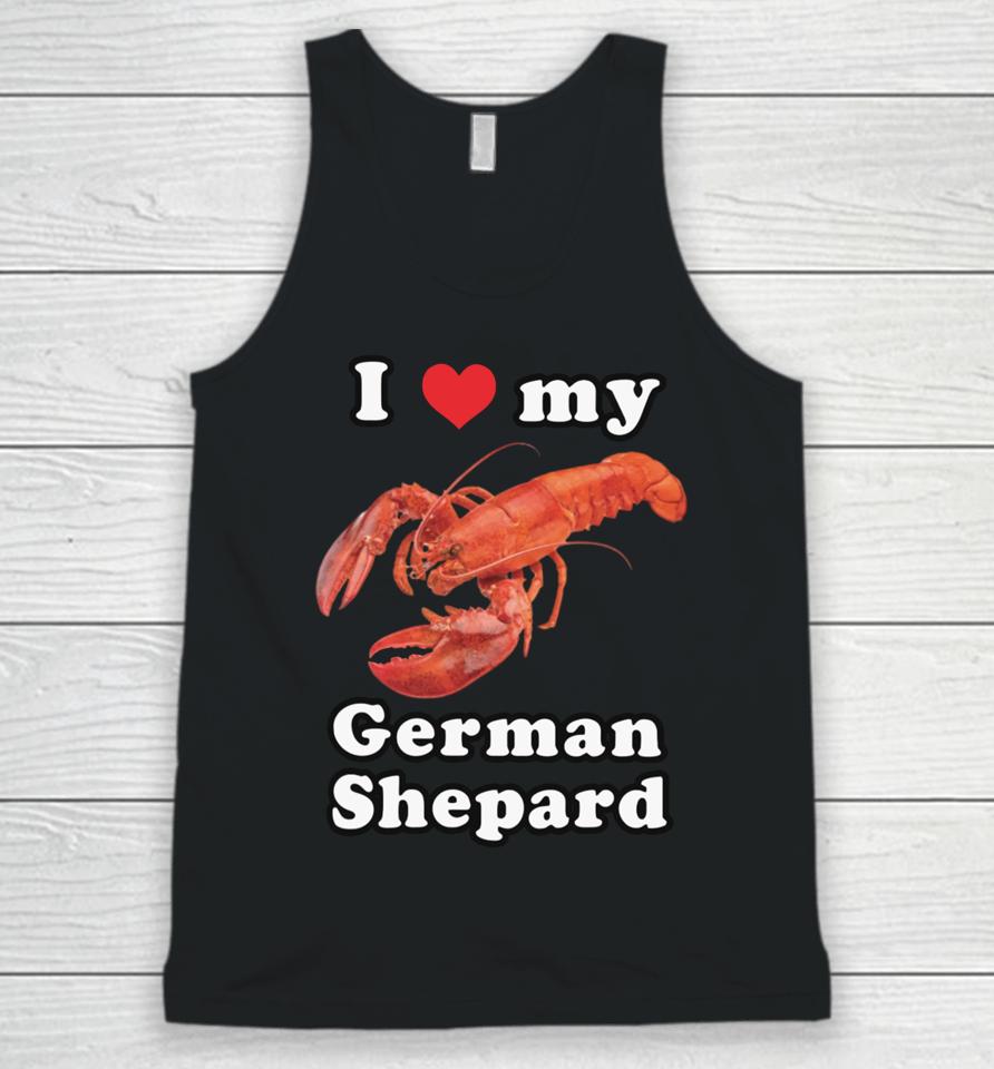 Gotfunnymerch I Love My German Shepard (Lobster) Unisex Tank Top