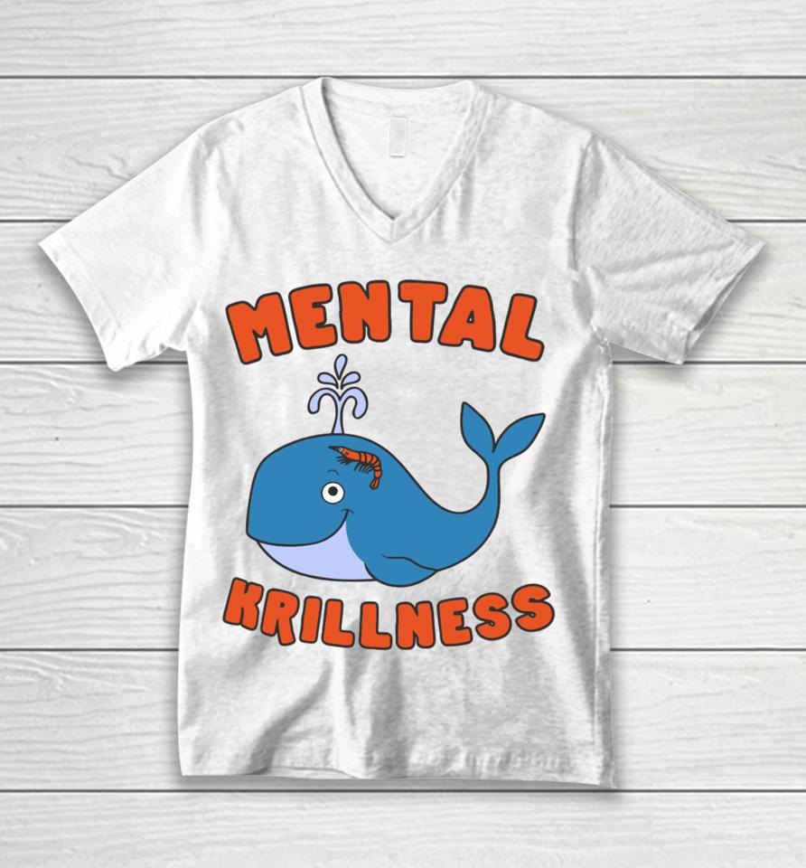 Gotfunnymerch Mental Krillness Unisex V-Neck T-Shirt