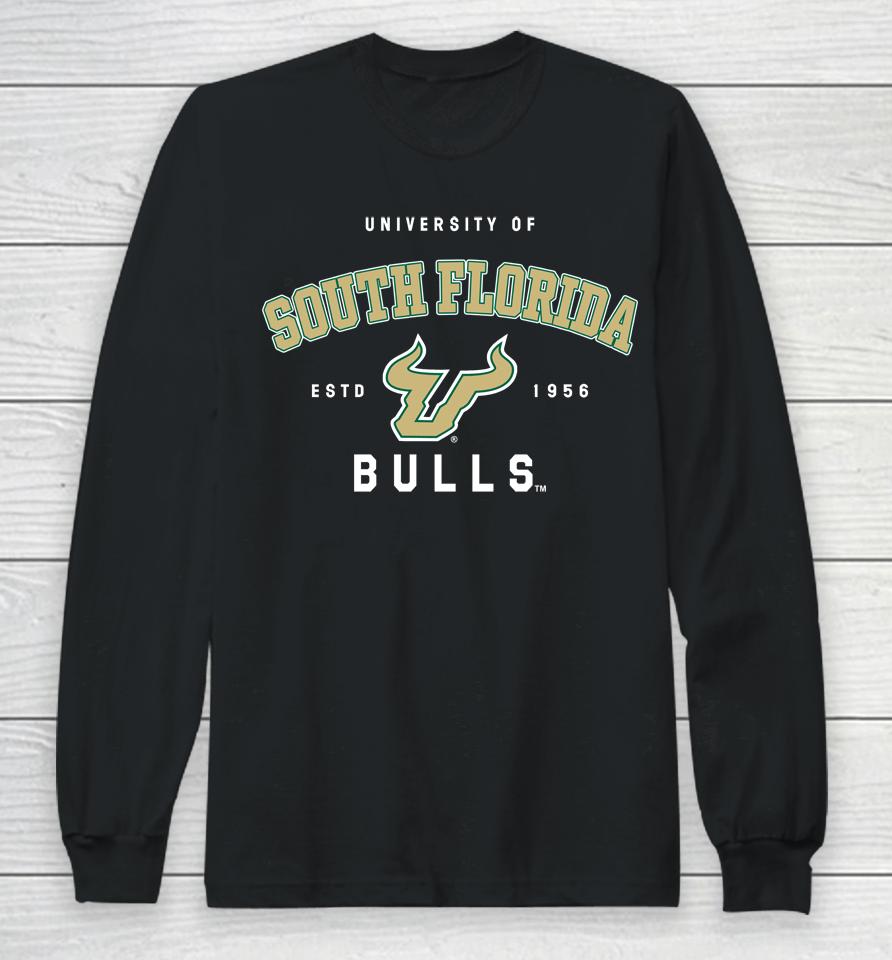 Gousf Bulls Shop Men's Ncaa South Florida Bulls Team Creator Estd 1956 Long Sleeve T-Shirt