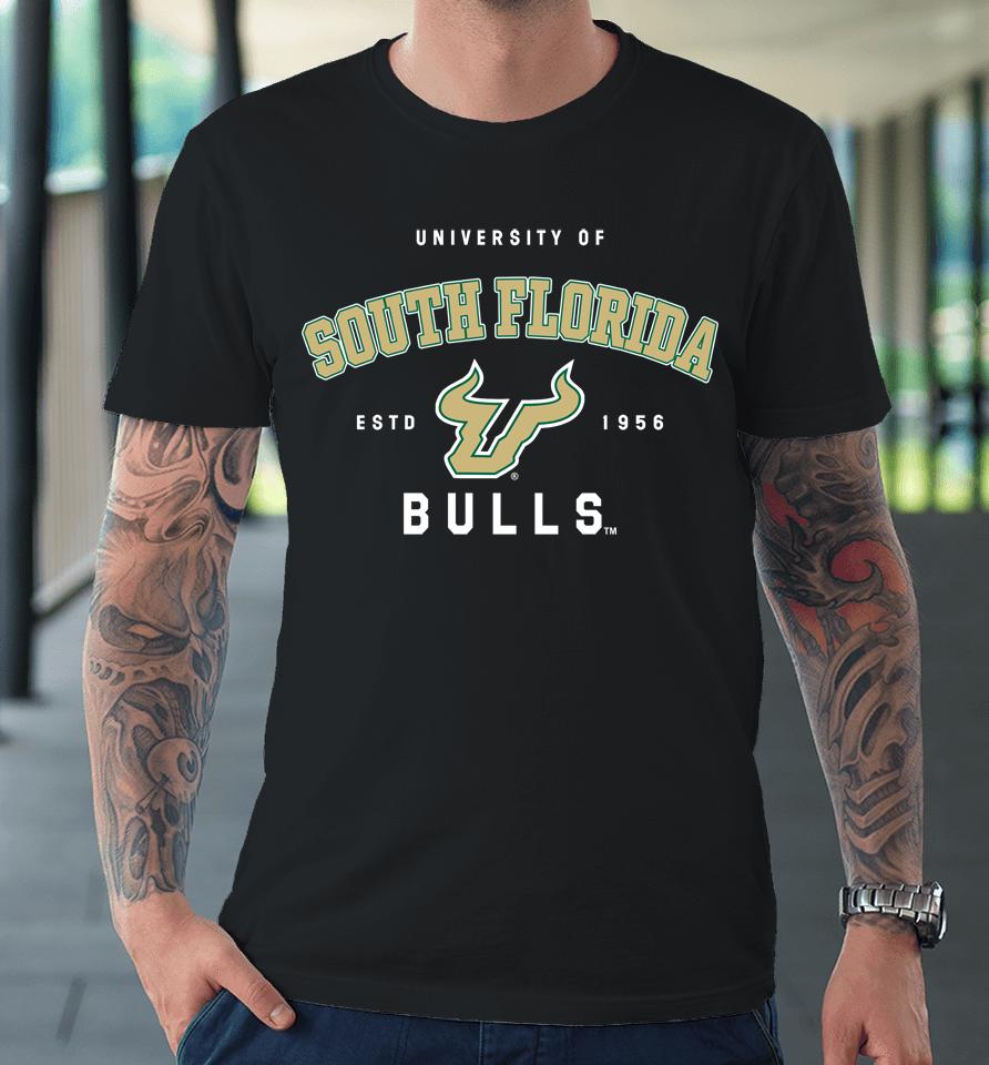 Gousf Bulls Shop Men's Ncaa South Florida Bulls Team Creator Estd 1956 Premium T-Shirt