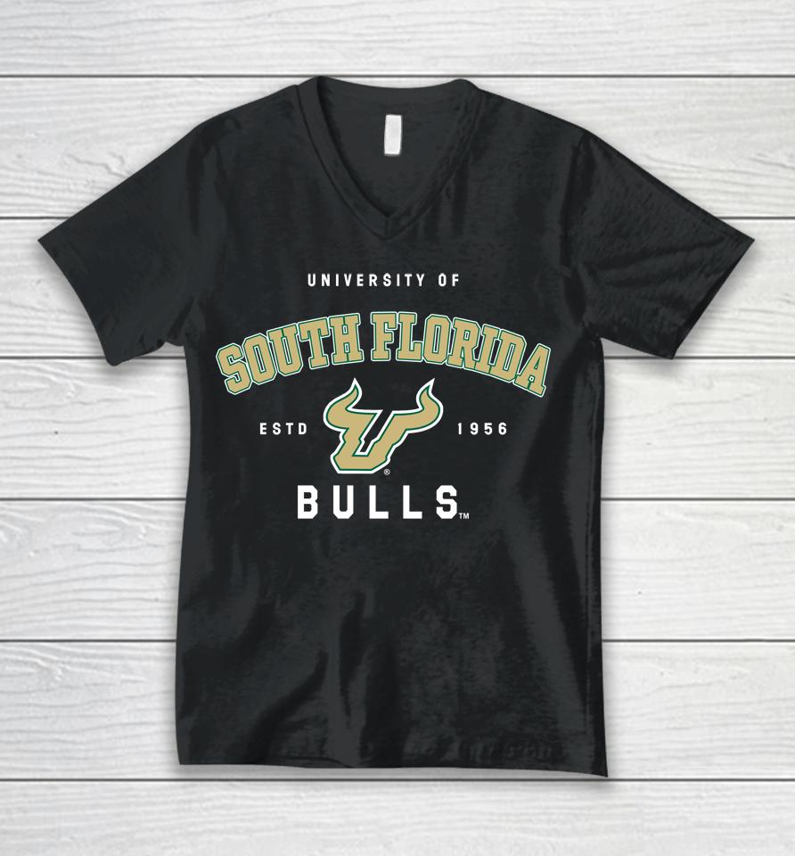 Gousf Bulls Shop Men's Ncaa South Florida Bulls Team Creator Estd 1956 Unisex V-Neck T-Shirt