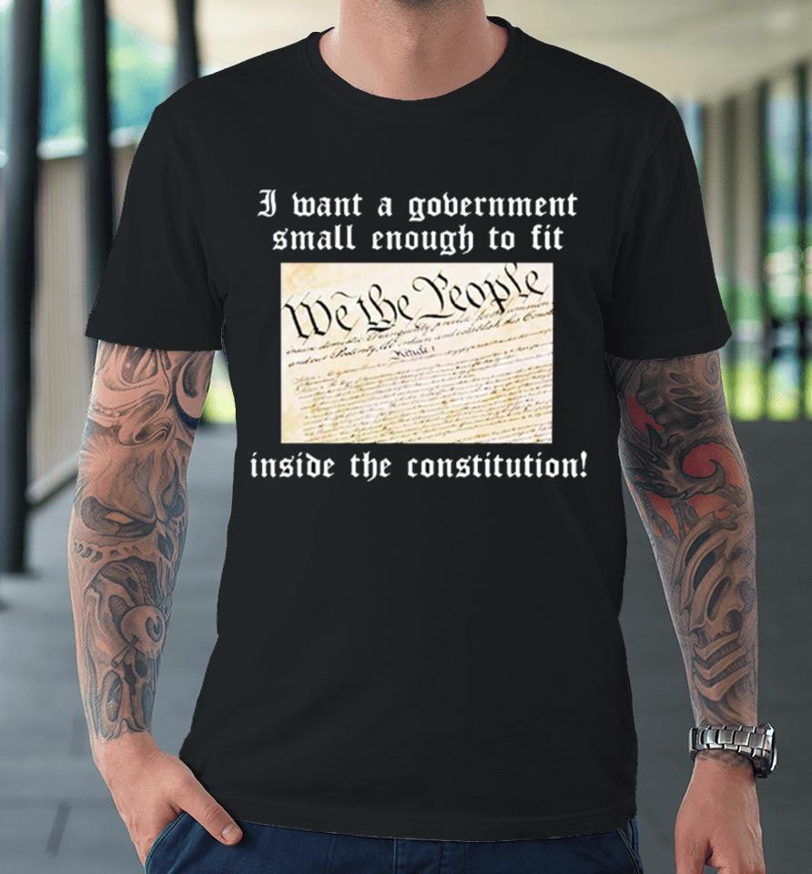 Government Small Enough To Fit Inside The Constitution Premium T-Shirt