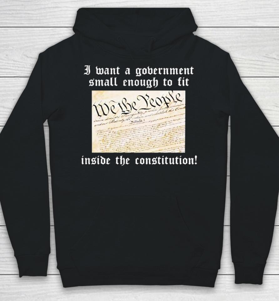 Government Small Enough To Fit Inside The Constitution Hoodie