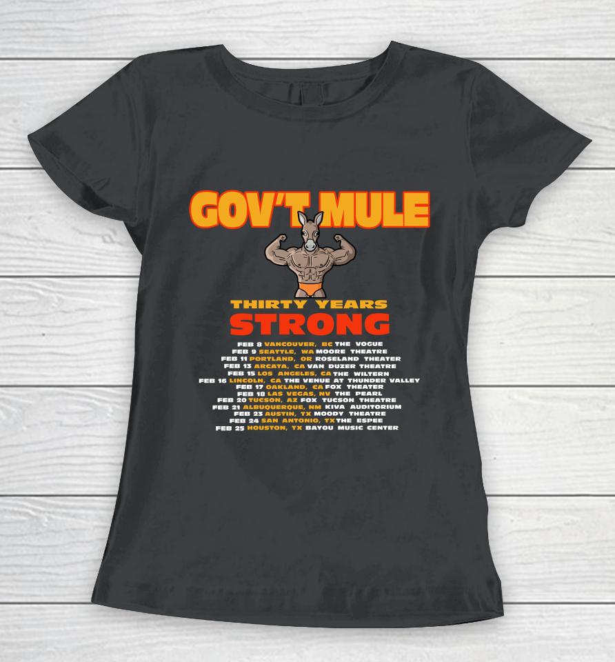 Gov't Mule To Mark 30Th Anniversary With 2024 North American Tour Women T-Shirt