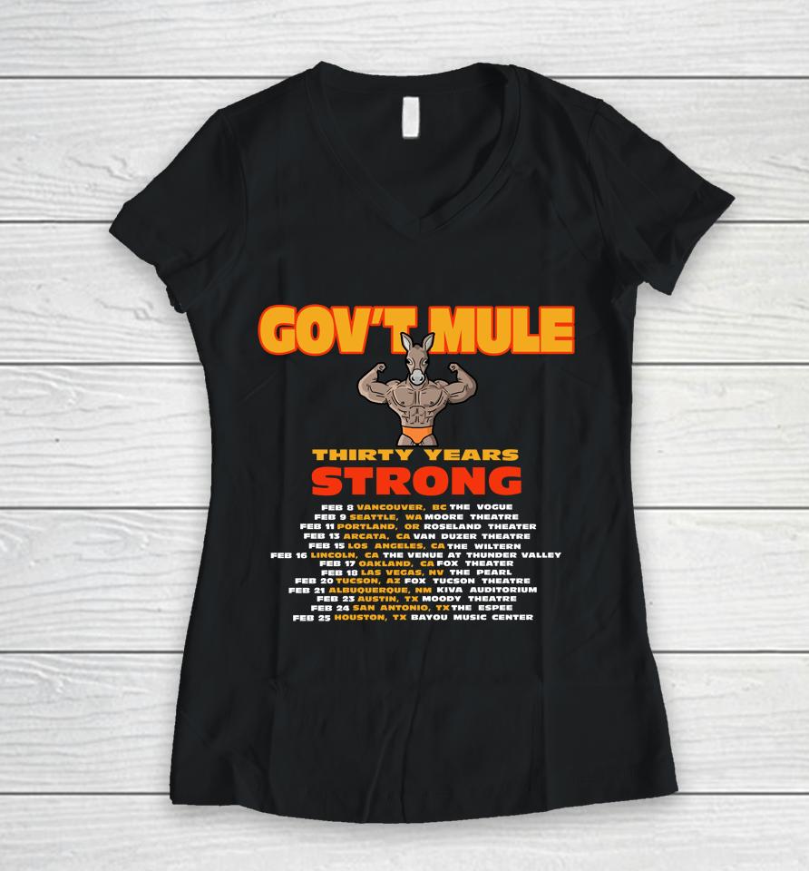 Gov't Mule To Mark 30Th Anniversary With 2024 North American Tour Women V-Neck T-Shirt