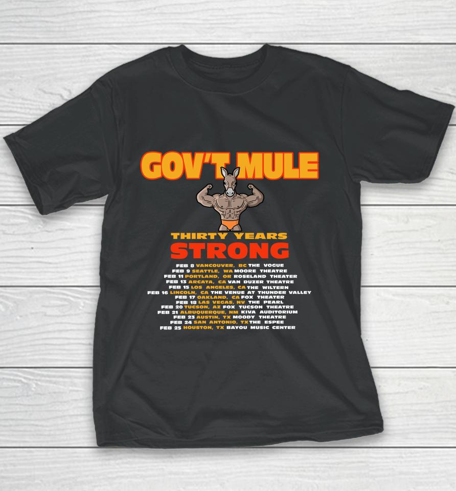 Gov't Mule To Mark 30Th Anniversary With 2024 North American Tour Youth T-Shirt