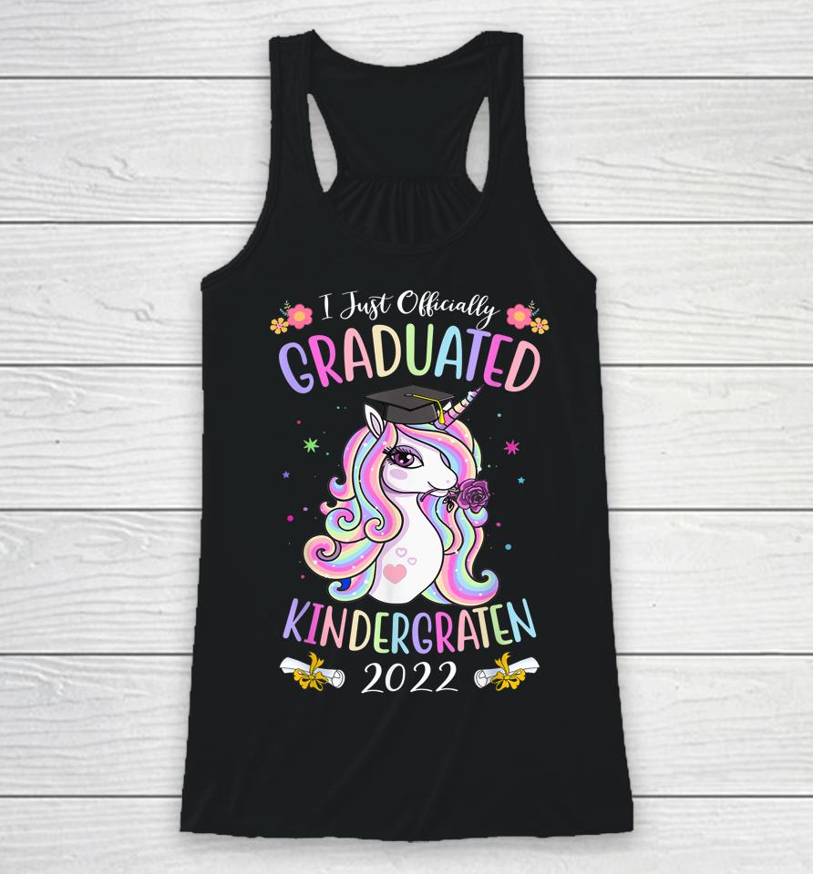 Graduated Kindergarten Graduation 2022 Magical Unicorn Racerback Tank