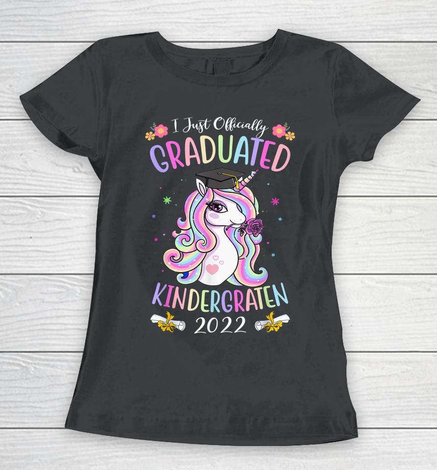 Graduated Kindergarten Graduation 2022 Magical Unicorn Women T-Shirt