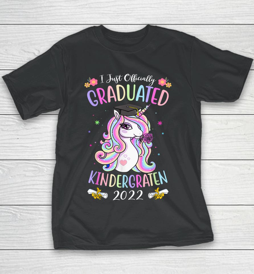 Graduated Kindergarten Graduation 2022 Magical Unicorn Youth T-Shirt