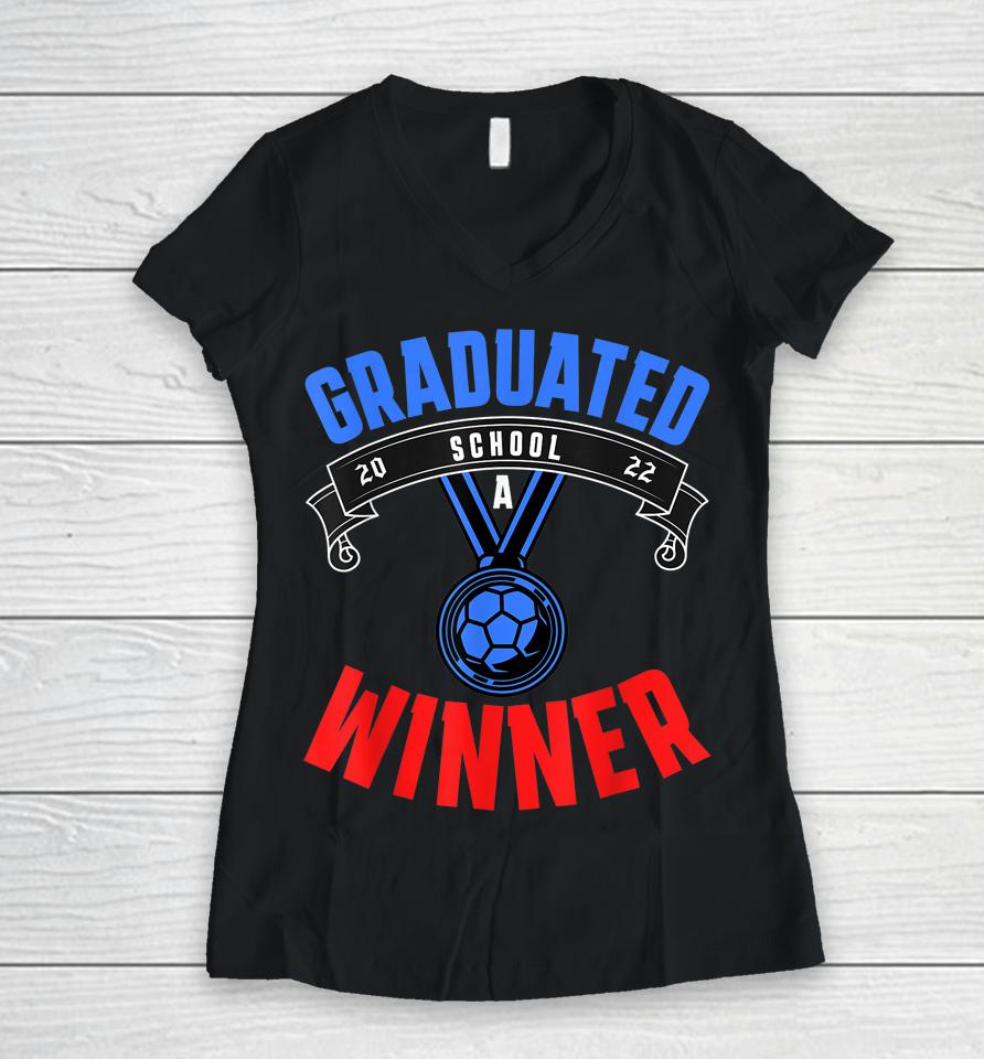 Graduated School A Winner Women V-Neck T-Shirt