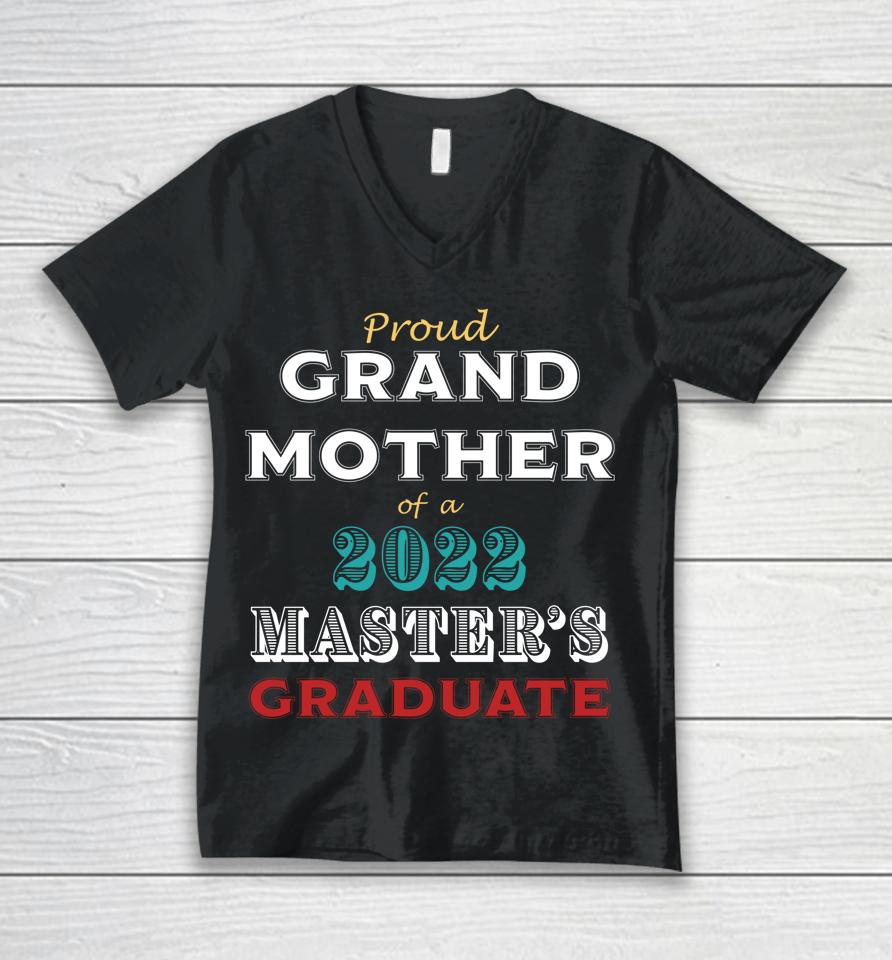 Graduation Proud Grandmother Of A Master's Graduate Unisex V-Neck T-Shirt