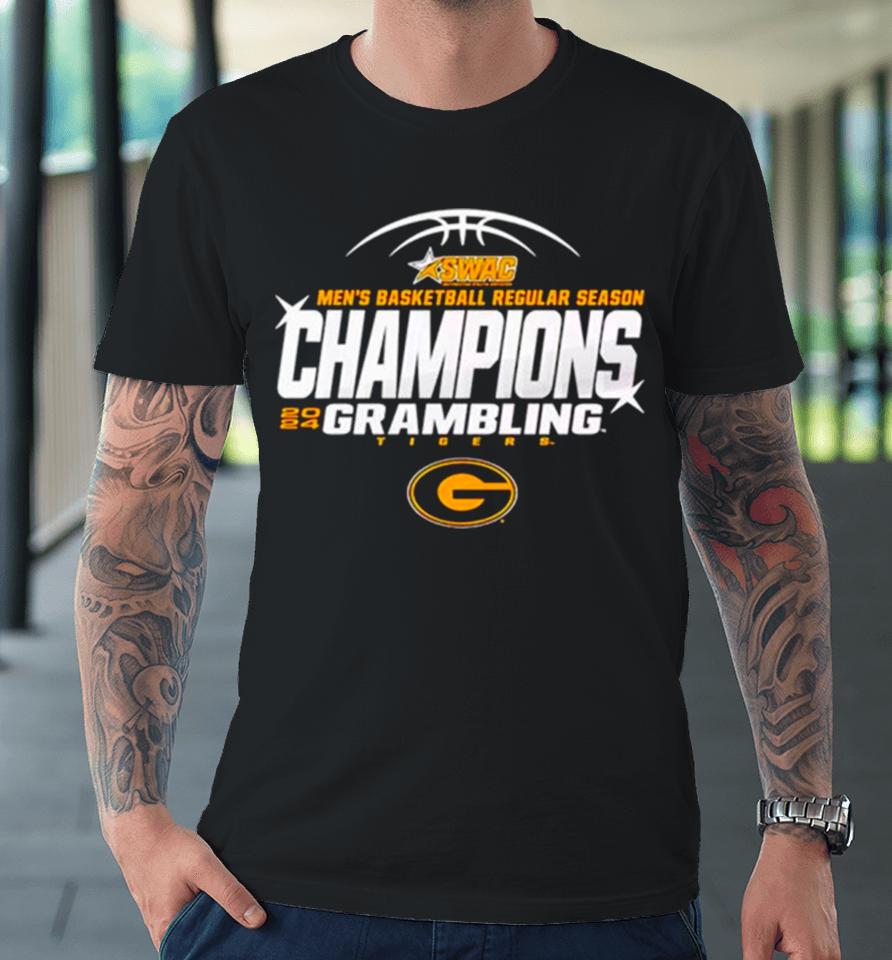 Grambling State Tigers 2024 Swac Men’s Basketball Regular Season Champions Premium T-Shirt