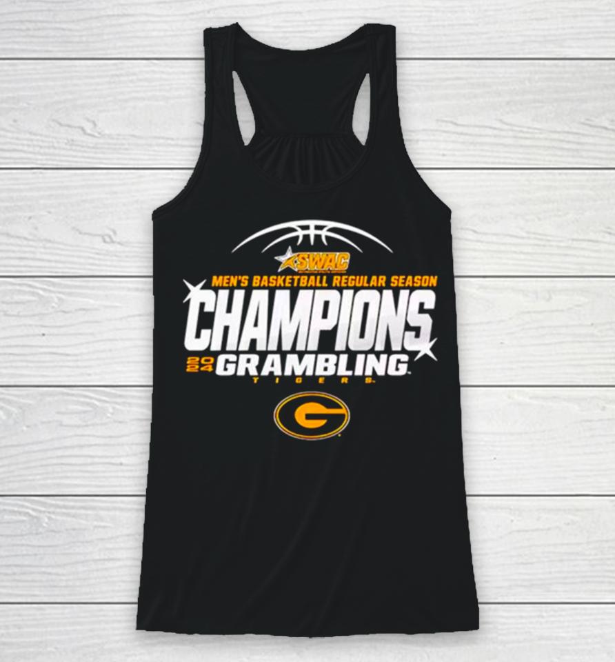 Grambling State Tigers 2024 Swac Men’s Basketball Regular Season Champions Racerback Tank