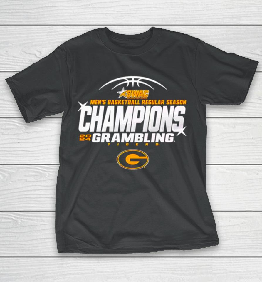 Grambling State Tigers 2024 Swac Men’s Basketball Regular Season Champions T-Shirt