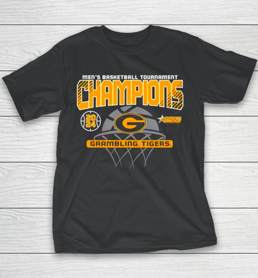 Grambling State Tigers 2024 Swac Tournament Champions Youth T-Shirt