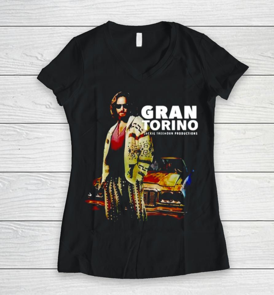 Gran Torino Jackie Treemore Productions Women V-Neck T-Shirt