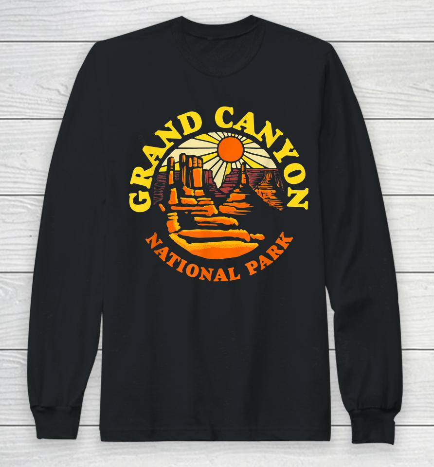 Grand Canyon National Park Arizona Vintage 80S Hiking Retro Long Sleeve T-Shirt