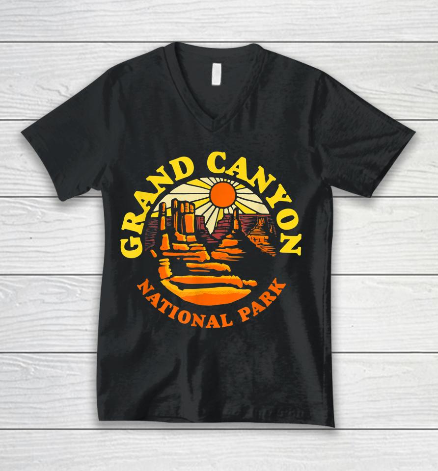 Grand Canyon National Park Arizona Vintage 80S Hiking Retro Unisex V-Neck T-Shirt