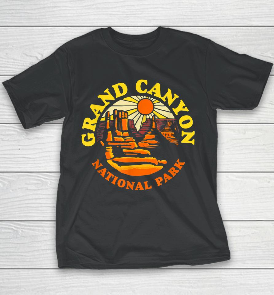 Grand Canyon National Park Arizona Vintage 80S Hiking Retro Youth T-Shirt