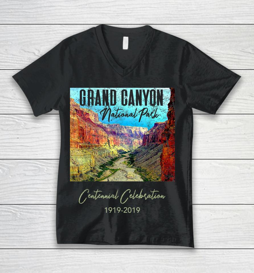 Grand Canyon National Park Centennial Celebration Graphic Unisex V-Neck T-Shirt
