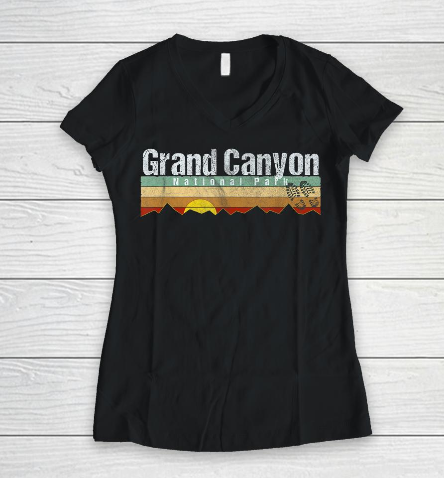Grand Canyon National Park Hiking Women V-Neck T-Shirt