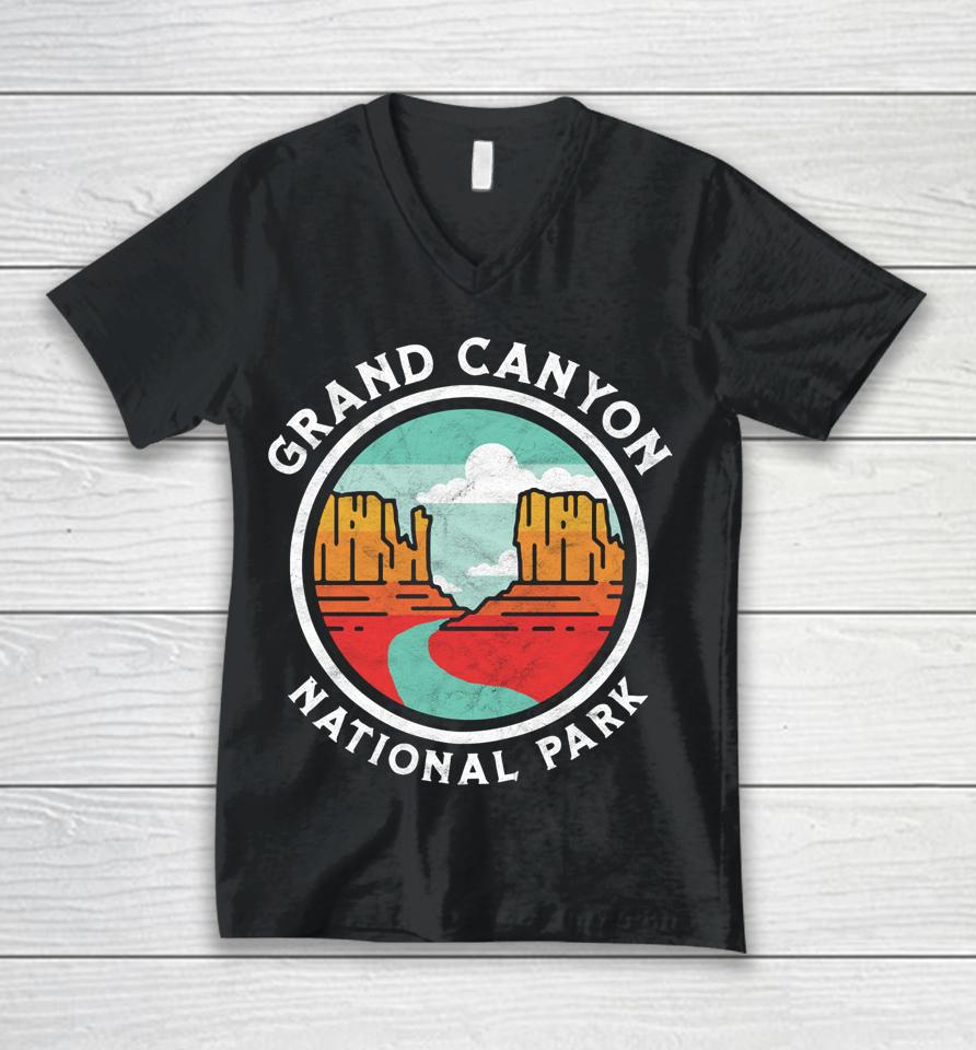 Grand Canyon Vintage Seal Souvenir Retro Graphic Unisex V-Neck T-Shirt