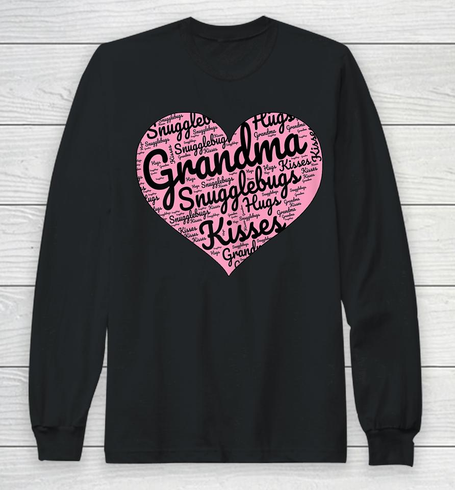 Grandma Loved Blessed Heart Grandmother Gift Birthday Long Sleeve T-Shirt