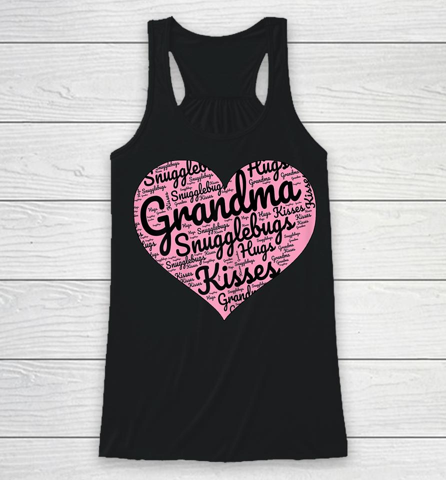 Grandma Loved Blessed Heart Grandmother Gift Birthday Racerback Tank