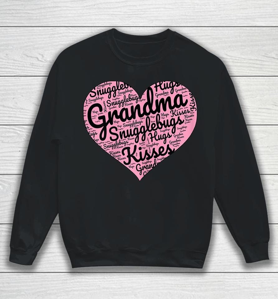 Grandma Loved Blessed Heart Grandmother Gift Birthday Sweatshirt