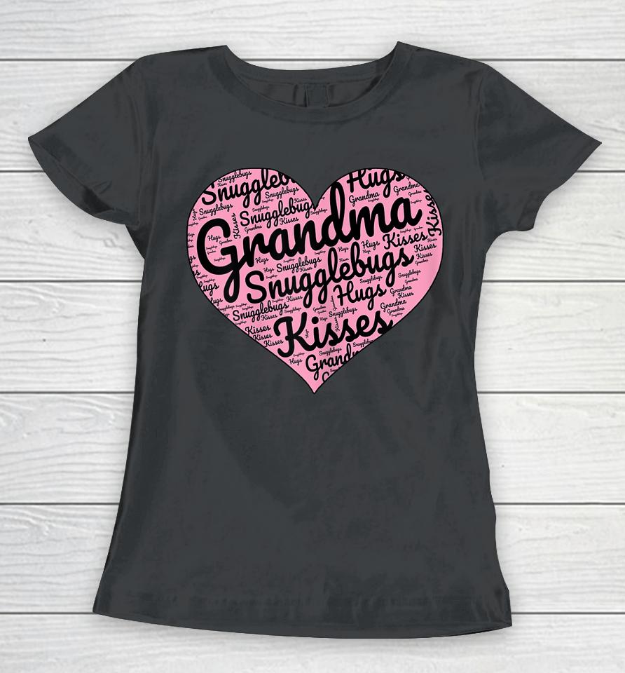 Grandma Loved Blessed Heart Grandmother Gift Birthday Women T-Shirt