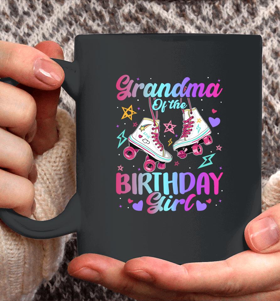 Grandma Of The Birthday Girl Rolling Skate Family Bday Party Coffee Mug