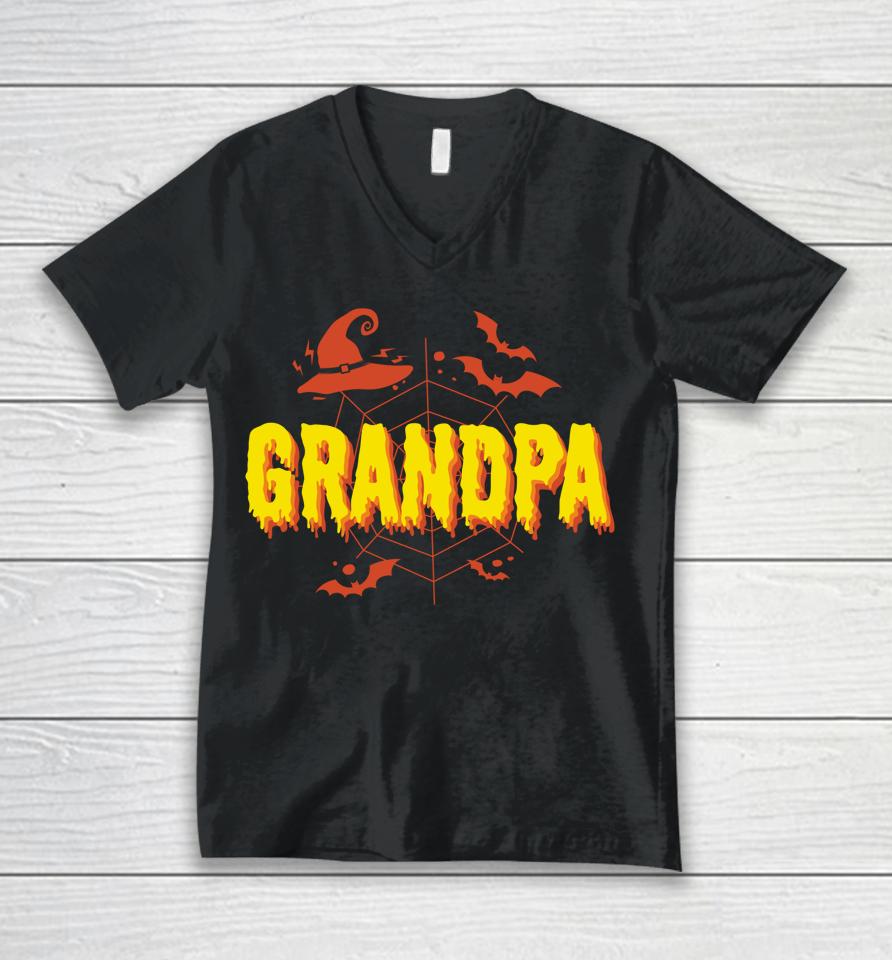 Grandpa Halloween Costume Family Matching Halloween Unisex V-Neck T-Shirt