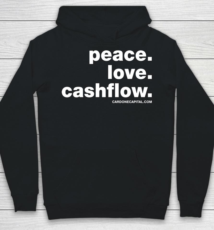 Grant Cardone Merch Peace Love Cashflow Hoodie