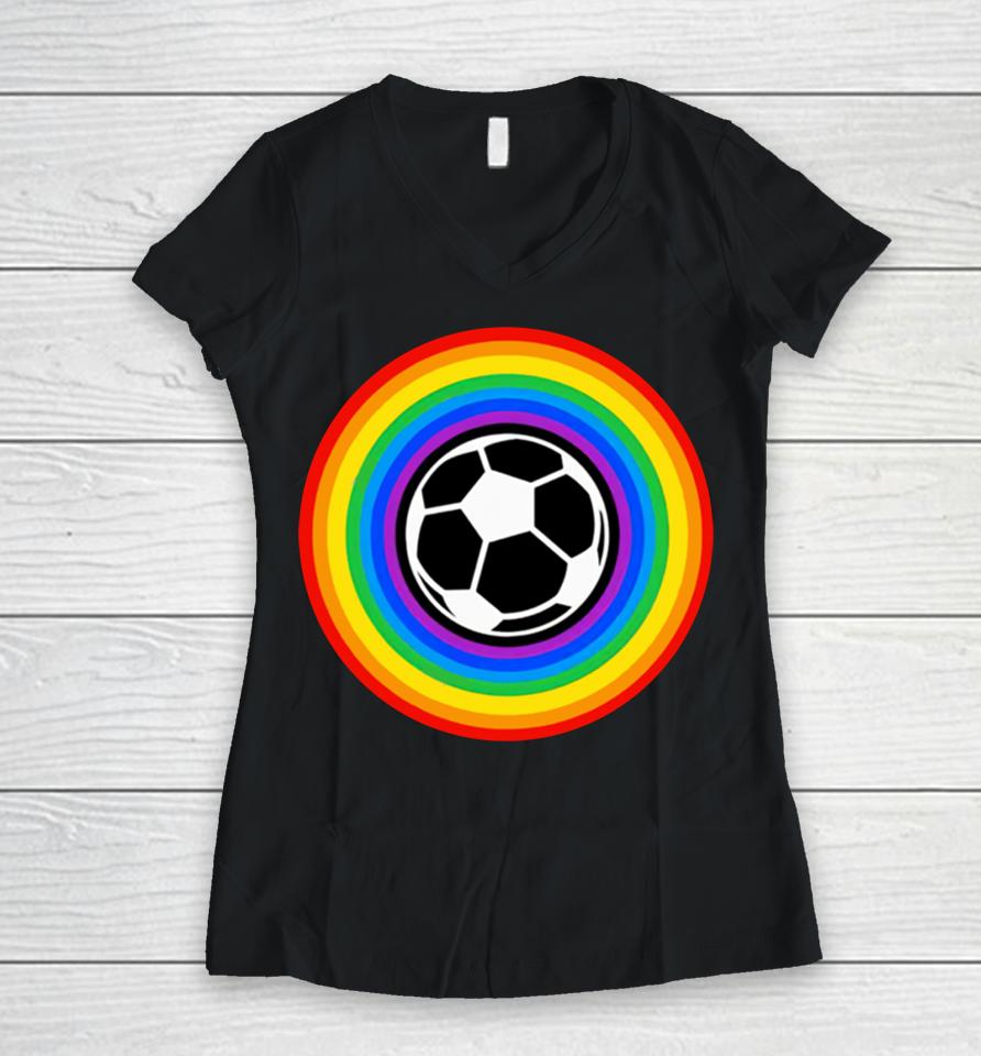 Grant Wahl Rainbow Qatar Women V-Neck T-Shirt