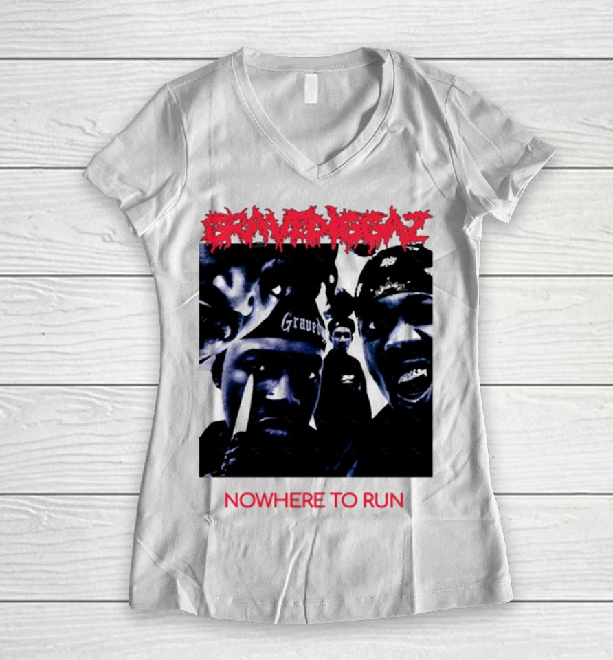 Gravediggaz Nowhere To Run 90S Hip Hop Black Men Fashion For Women Old Fashioned Trending Tee Girls Women V-Neck T-Shirt