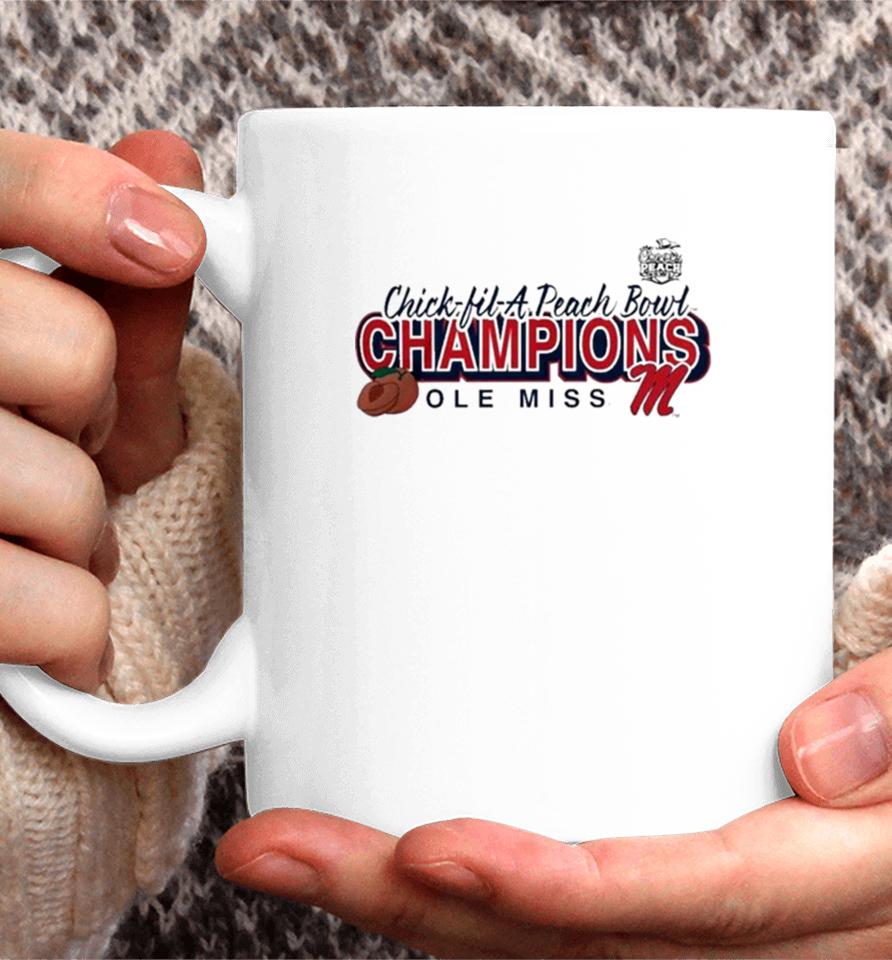Gray Ole Miss Rebels 2024 Peach Bowl Champions Superior Ability Ole Miss Peach Bowl Coffee Mug