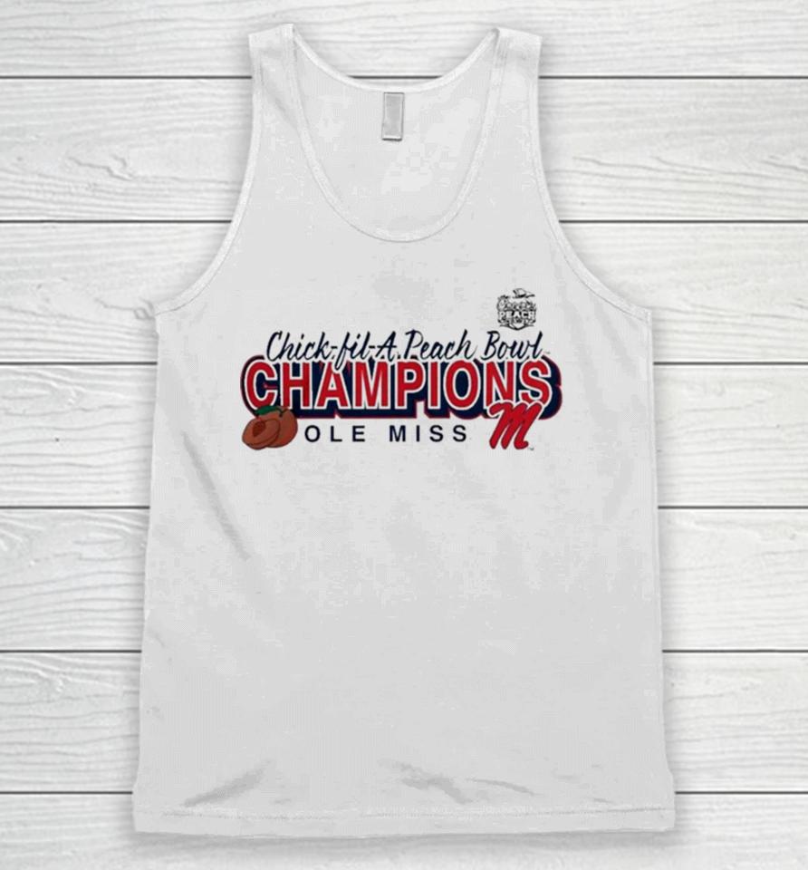 Gray Ole Miss Rebels 2024 Peach Bowl Champions Superior Ability Ole Miss Peach Bowl Unisex Tank Top