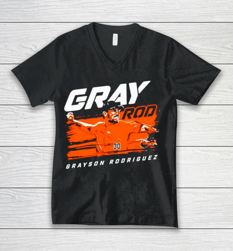 Grayson Rodriguez Baltimore Orioles Baseball Unisex V-Neck T-Shirt