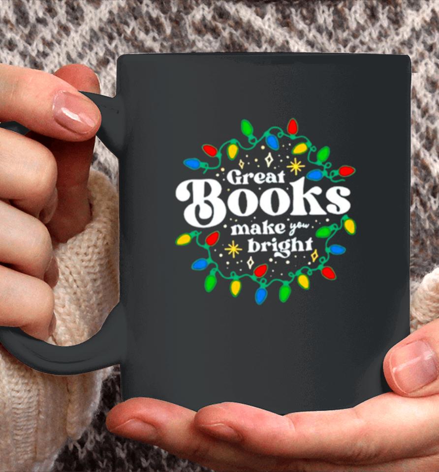 Great Books Make You Bright Christmas Lights Coffee Mug