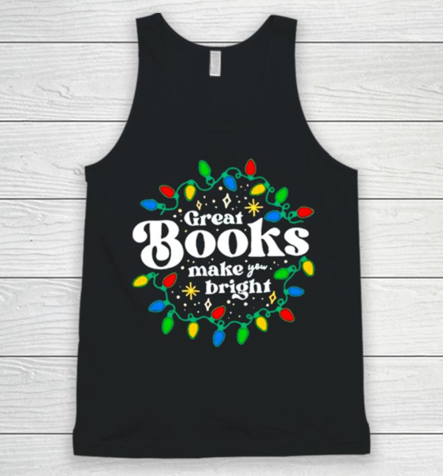 Great Books Make You Bright Christmas Lights Unisex Tank Top
