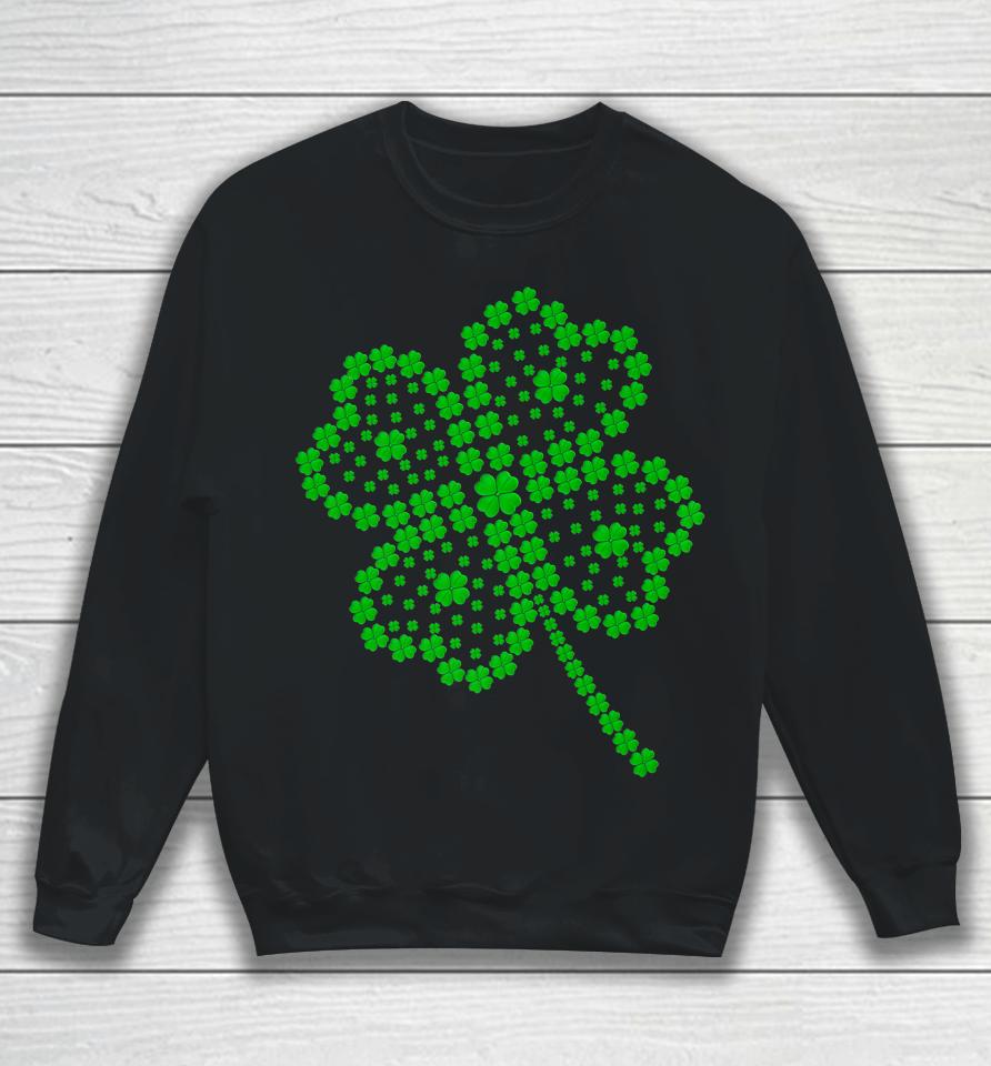 Great Lucky Four Leaf Clover St Patrick's Day Matching Family Sweatshirt