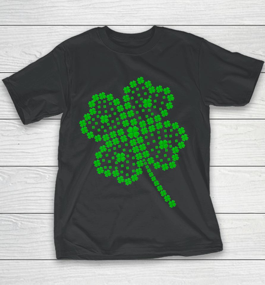 Great Lucky Four Leaf Clover St Patrick's Day Matching Family Youth T-Shirt